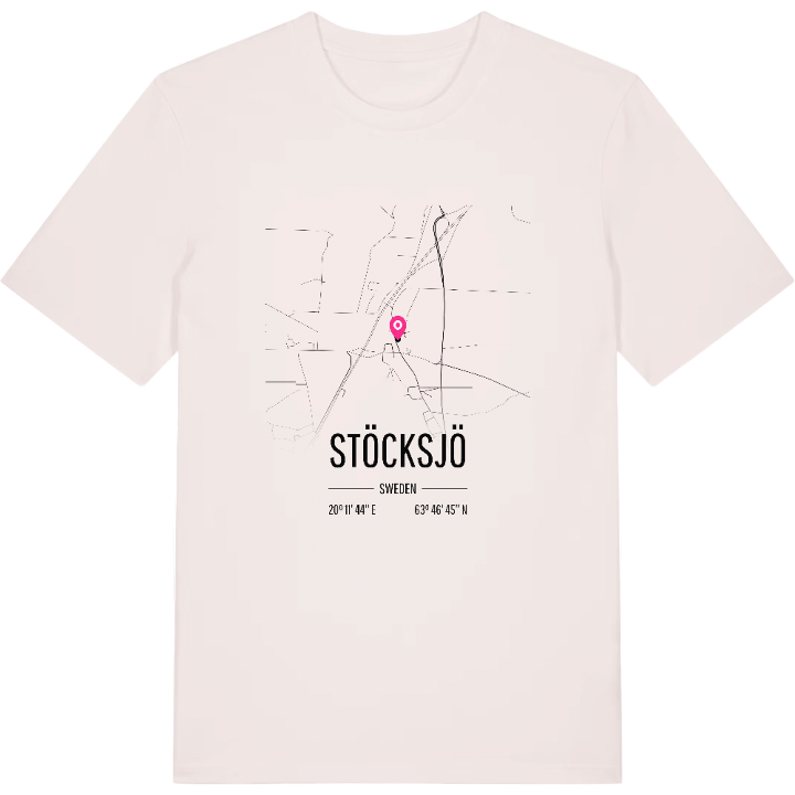 Stöcksjö karta t-shirt – t-shirt från PinShirt