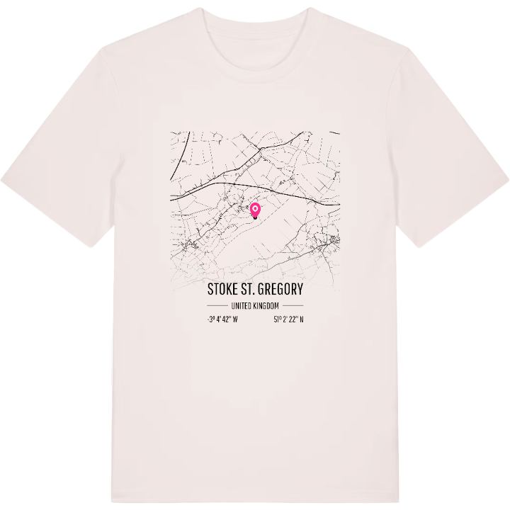 Stoke St. Gregory karta t-shirt – t-shirt från PinShirt