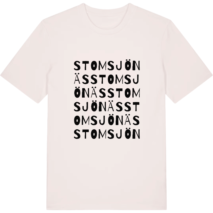 Stomsjönäs ordlek t-shirt – t-shirt från PinShirt