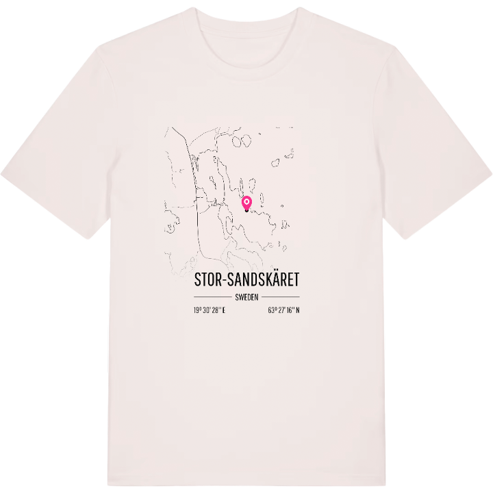 Stor-Sandskäret karta t-shirt – t-shirt från PinShirt