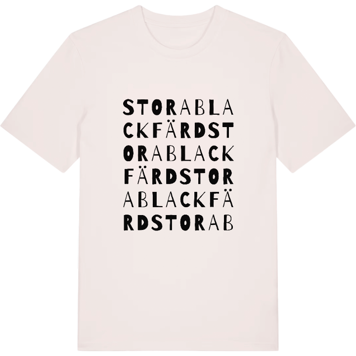 Stora Blackfärd ordlek t-shirt – t-shirt från PinShirt