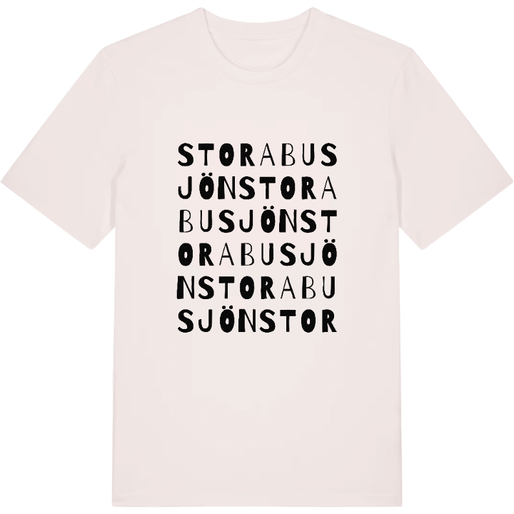 Stora Busjön ordlek t-shirt – t-shirt från PinShirt