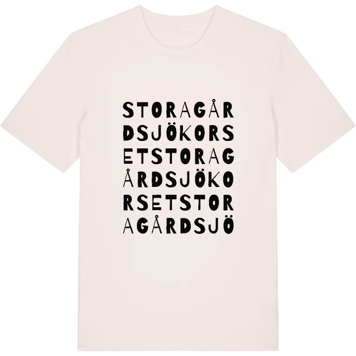 Stora Gårdsjökorset ordlek t-shirt – t-shirt från PinShirt