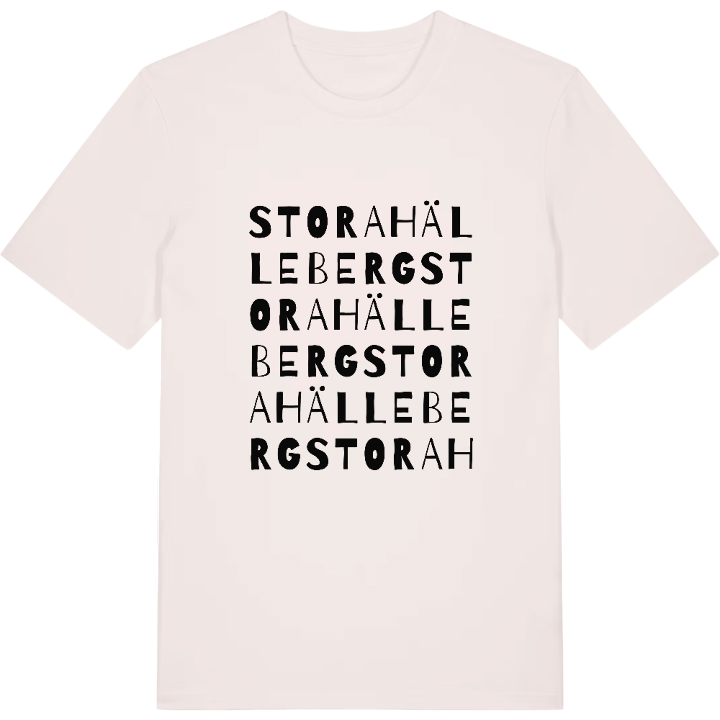 Stora Hälleberg ordlek t-shirt – t-shirt från PinShirt