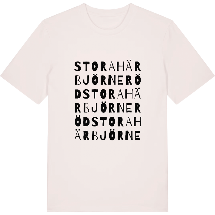 Stora Härbjörneröd ordlek t-shirt – t-shirt från PinShirt