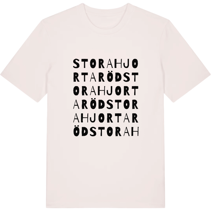 Stora Hjortaröd ordlek t-shirt – t-shirt från PinShirt