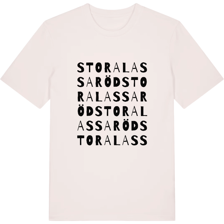 Stora Lassaröd ordlek t-shirt – t-shirt från PinShirt