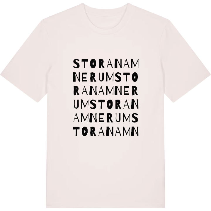 Stora Namnerum ordlek t-shirt – t-shirt från PinShirt