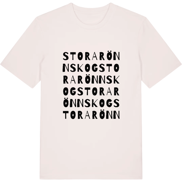 Stora Rönnskog ordlek t-shirt – t-shirt från PinShirt