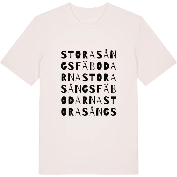 Stora Sångsfäbodarna ordlek t-shirt – t-shirt från PinShirt