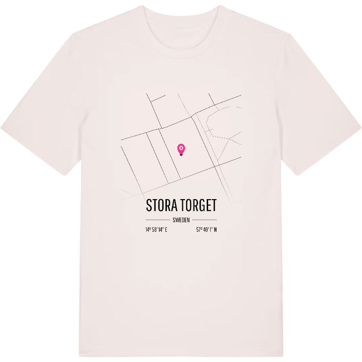 Stora Torget karta t-shirt – t-shirt från PinShirt