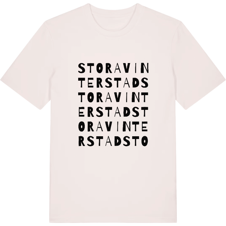Stora Vinterstad ordlek t-shirt – t-shirt från PinShirt