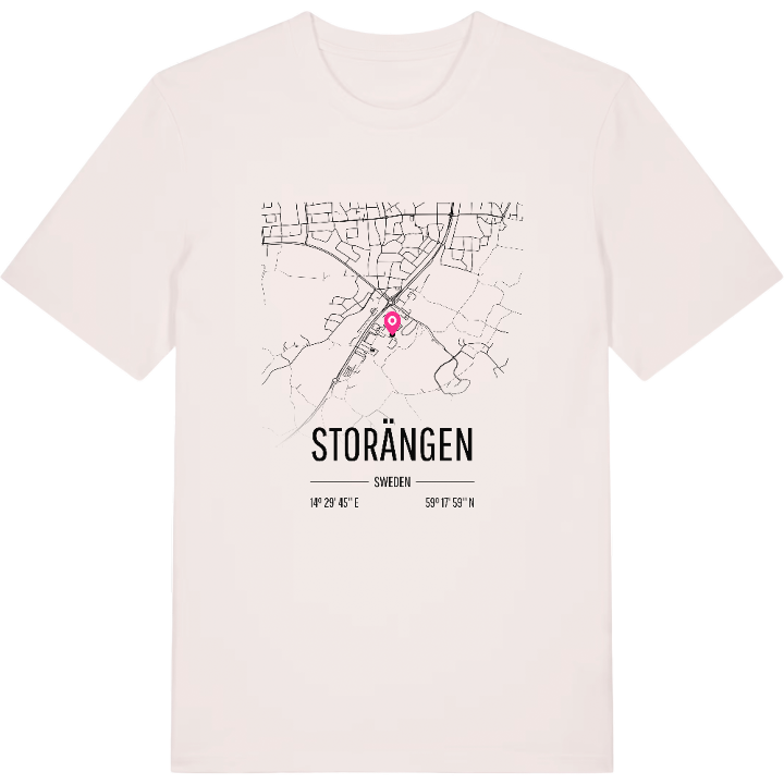 Storängen karta t-shirt – t-shirt från PinShirt