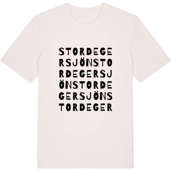 Stordegersjön ordlek t-shirt – t-shirt från PinShirt