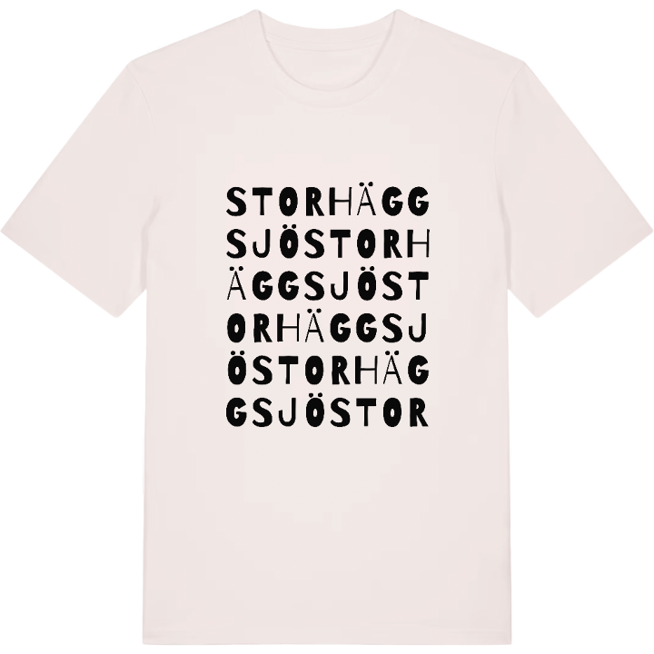 Storhäggsjö ordlek t-shirt – t-shirt från PinShirt