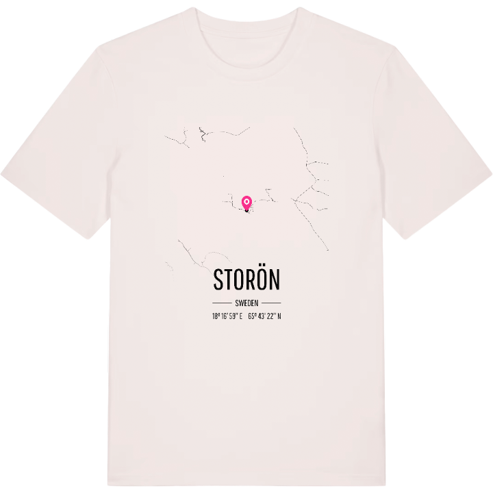 Storön karta t-shirt – t-shirt från PinShirt