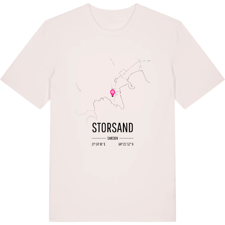 Storsand karta t-shirt – t-shirt från PinShirt