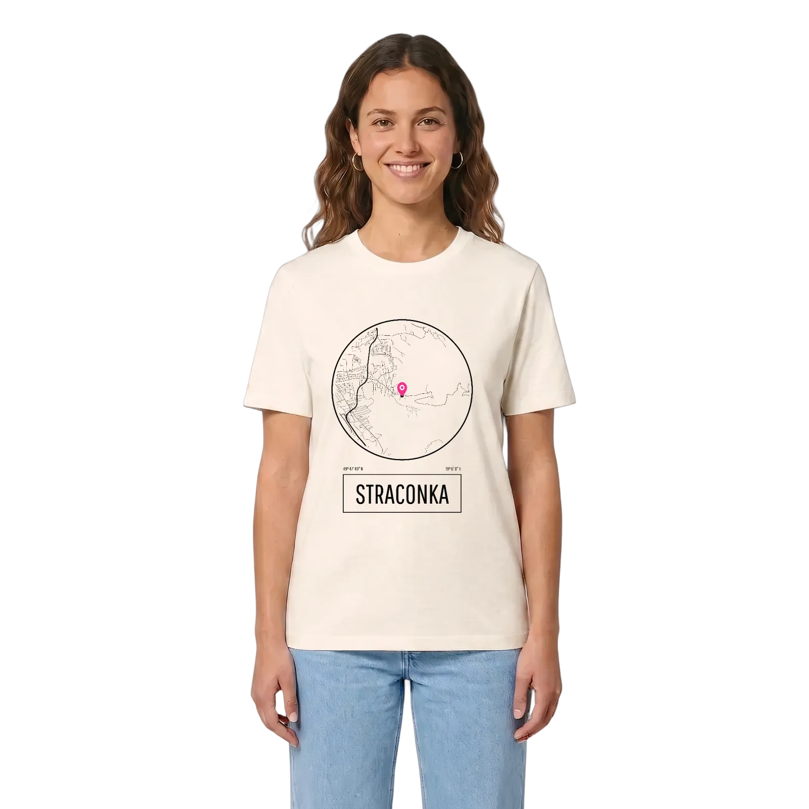 Straconka t-shirt – Vintage White, i miljö