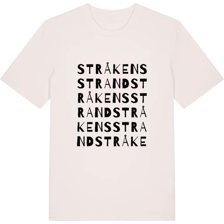 Stråkensstrand ordlek t-shirt – t-shirt från PinShirt