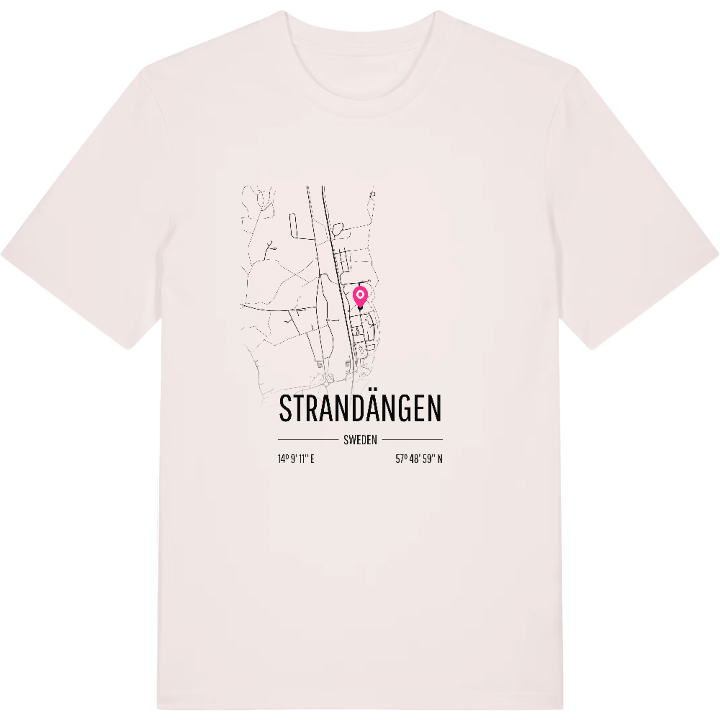 Strandängen karta t-shirt – t-shirt från PinShirt