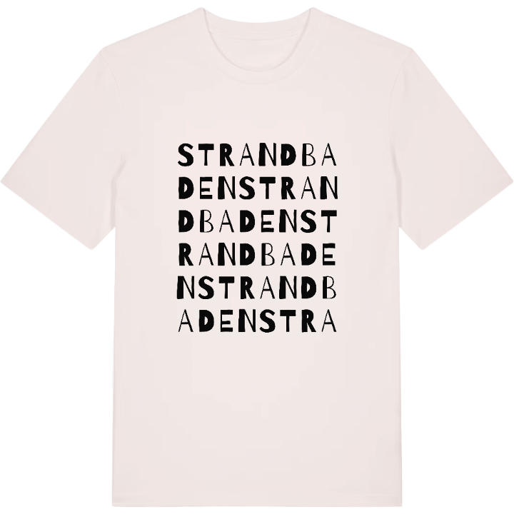 Strandbaden ordlek t-shirt – t-shirt från PinShirt