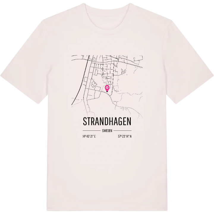 Strandhagen karta t-shirt – t-shirt från PinShirt