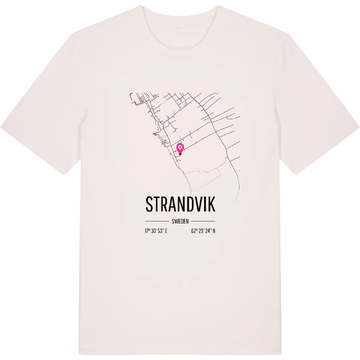 Strandvik karta t-shirt – t-shirt från PinShirt