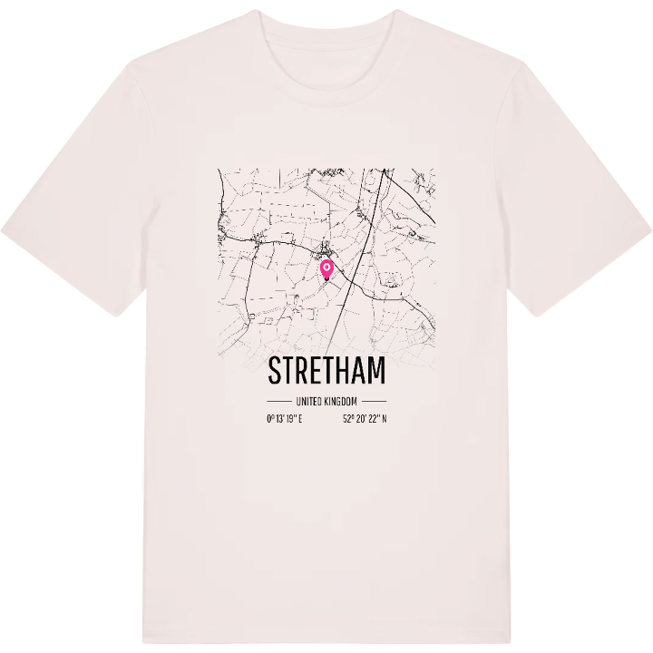 Stretham karta t-shirt – t-shirt från PinShirt