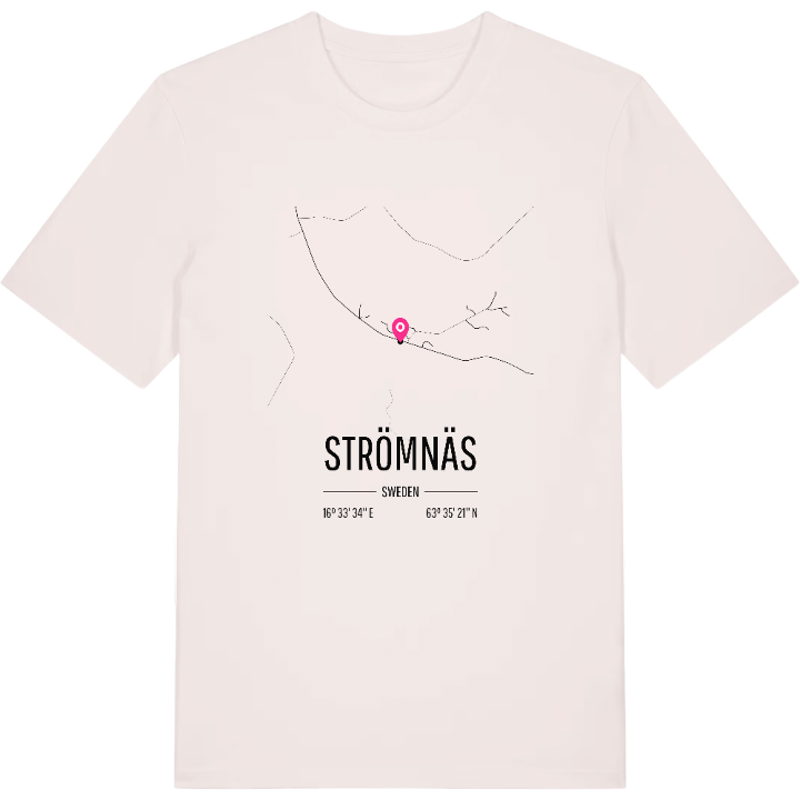 Strömnäs karta t-shirt – t-shirt från PinShirt