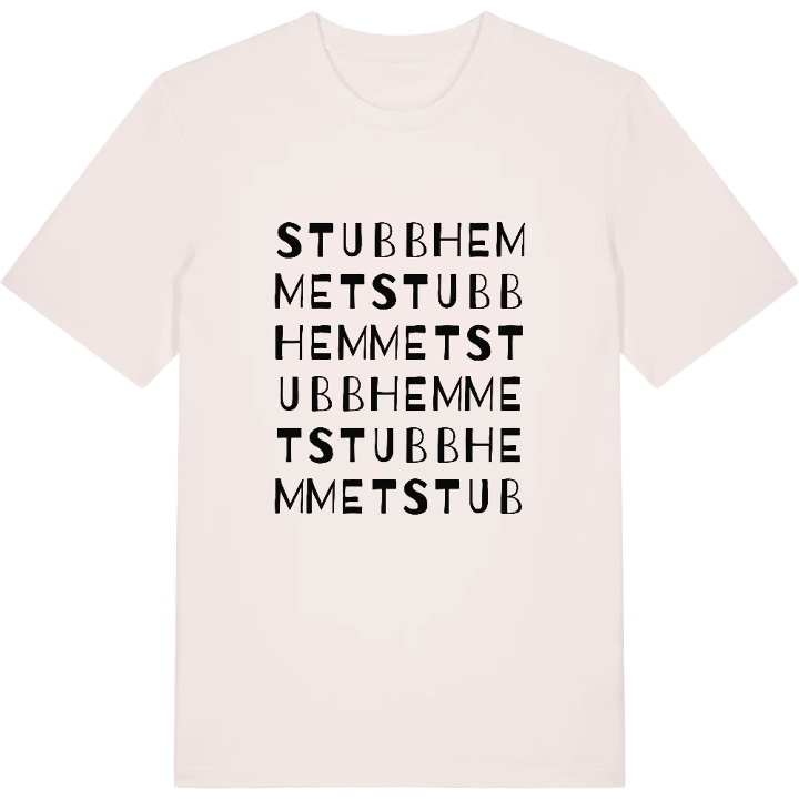 Stubbhemmet ordlek t-shirt – t-shirt från PinShirt