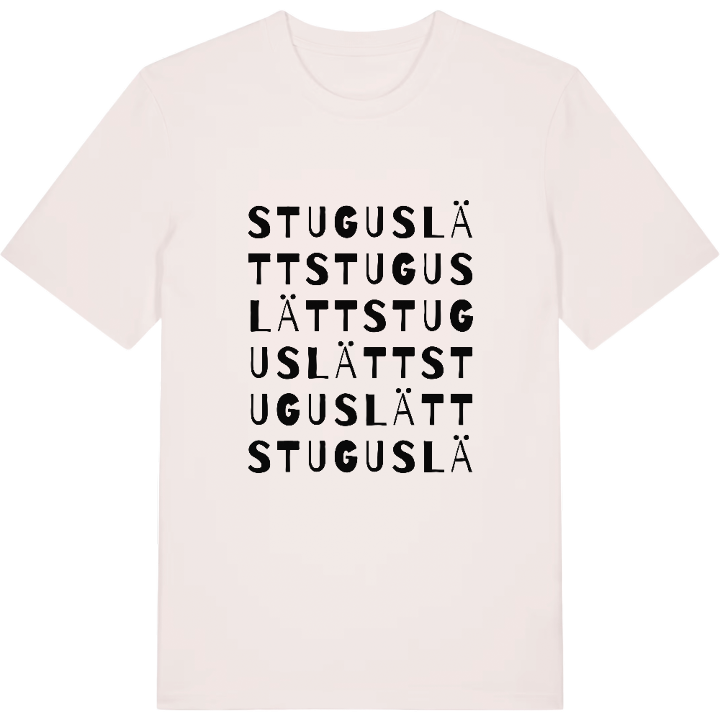 Stuguslätt ordlek t-shirt – t-shirt från PinShirt