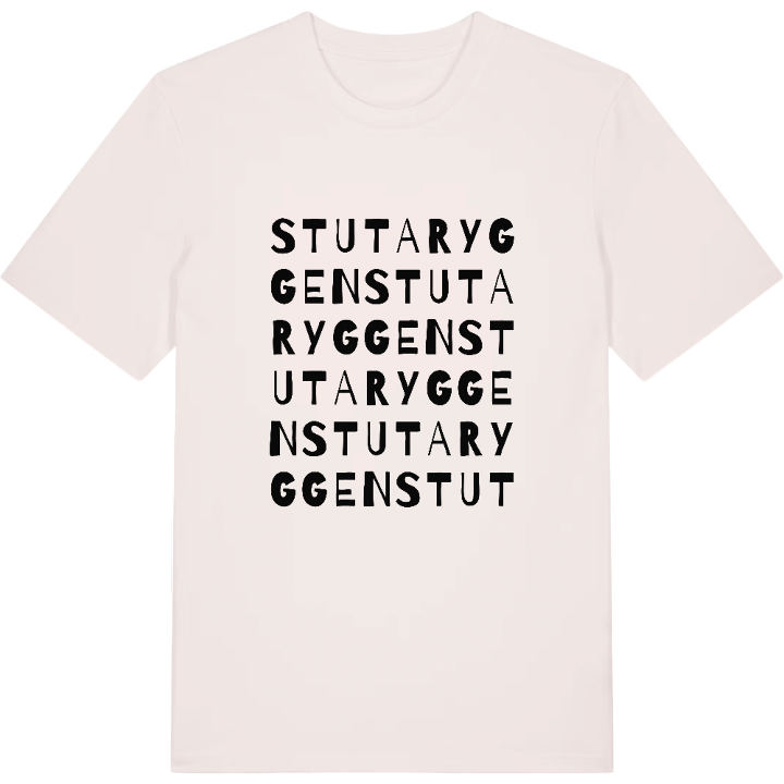 Stutaryggen ordlek t-shirt – t-shirt från PinShirt