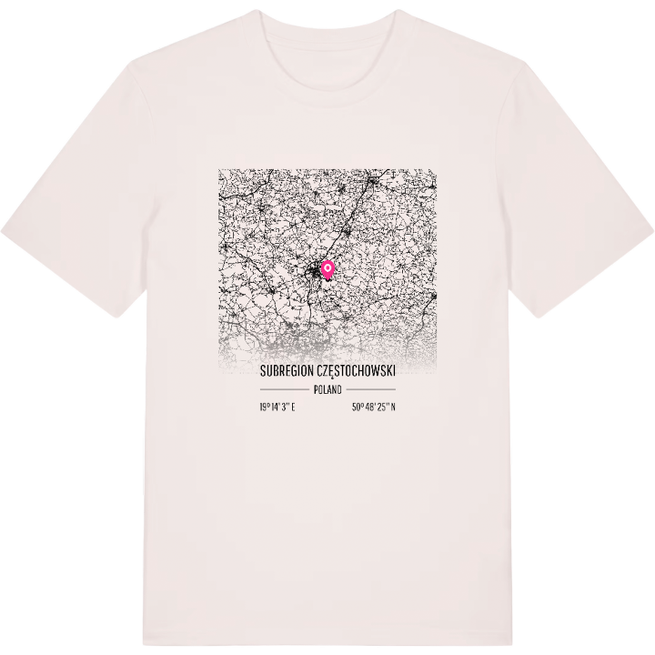Subregion częstochowski karta t-shirt – t-shirt från PinShirt