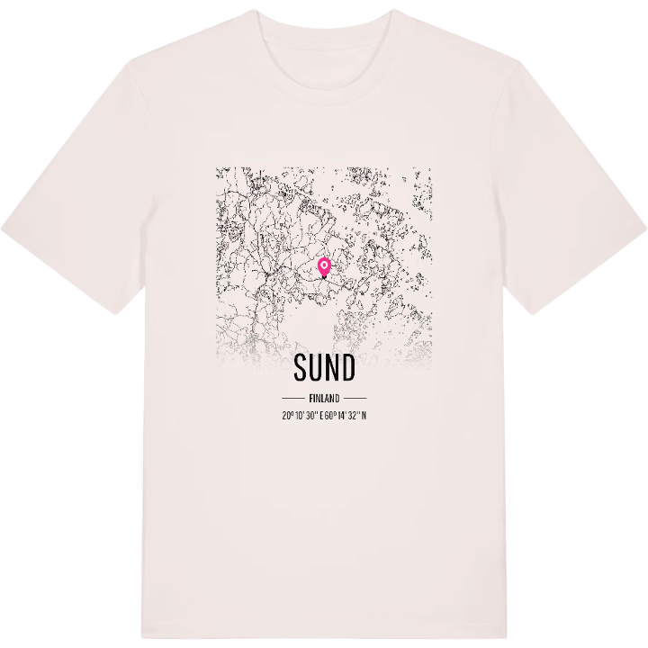 Sund karta t-shirt – t-shirt från PinShirt
