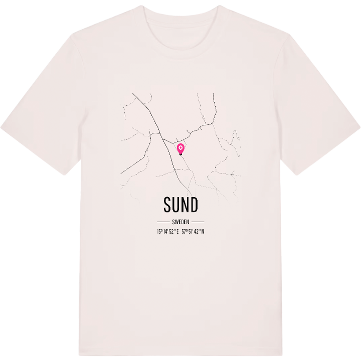 Sund karta t-shirt – t-shirt från PinShirt