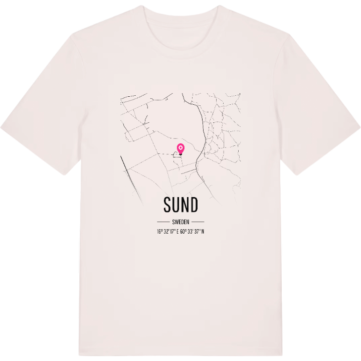 Sund karta t-shirt – t-shirt från PinShirt