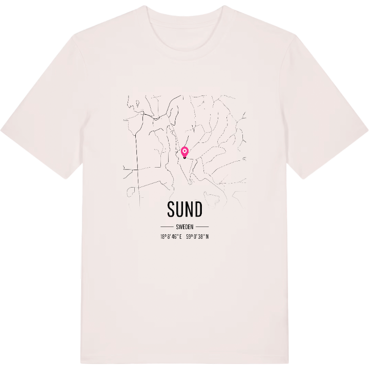 Sund karta t-shirt – t-shirt från PinShirt
