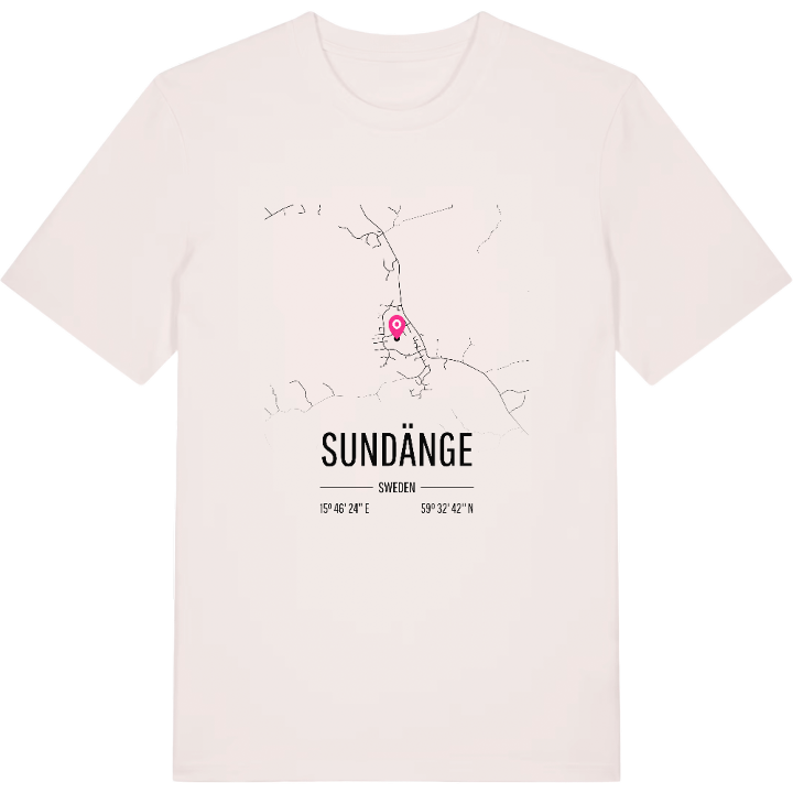 Sundänge karta t-shirt – t-shirt från PinShirt