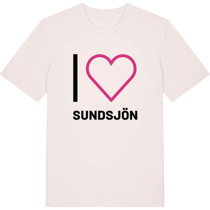 Jag älskar Sundsjön t-shirt stort tryck – t-shirt från PinShirt