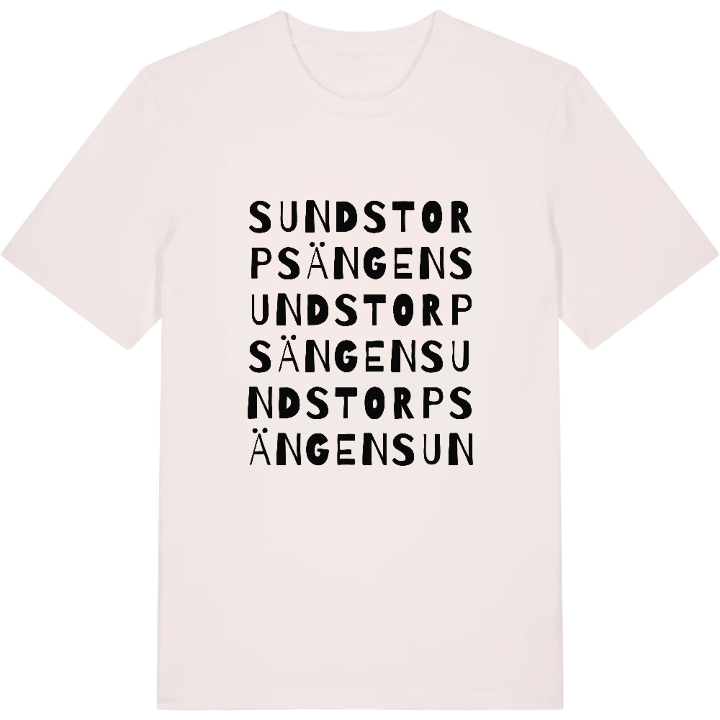 Sundstorpsängen ordlek t-shirt – t-shirt från PinShirt