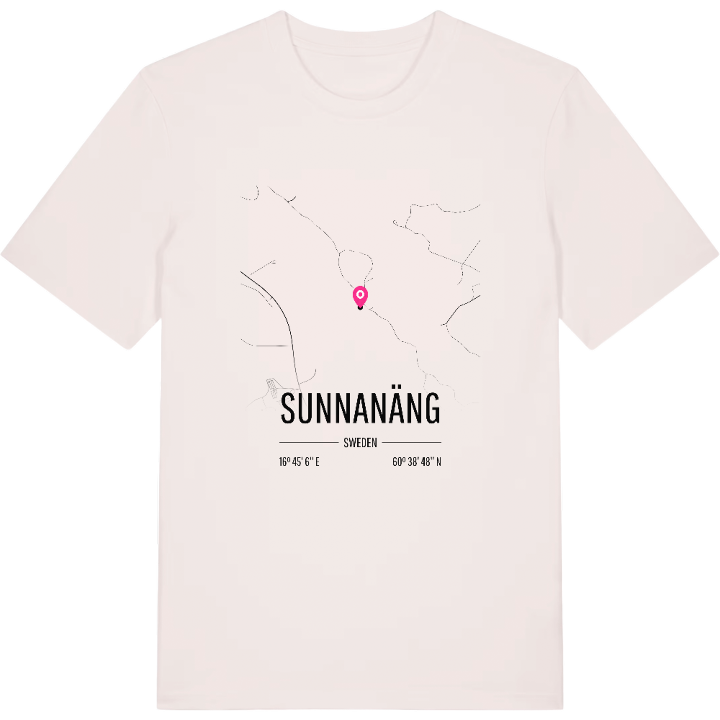 Sunnanäng karta t-shirt – t-shirt från PinShirt
