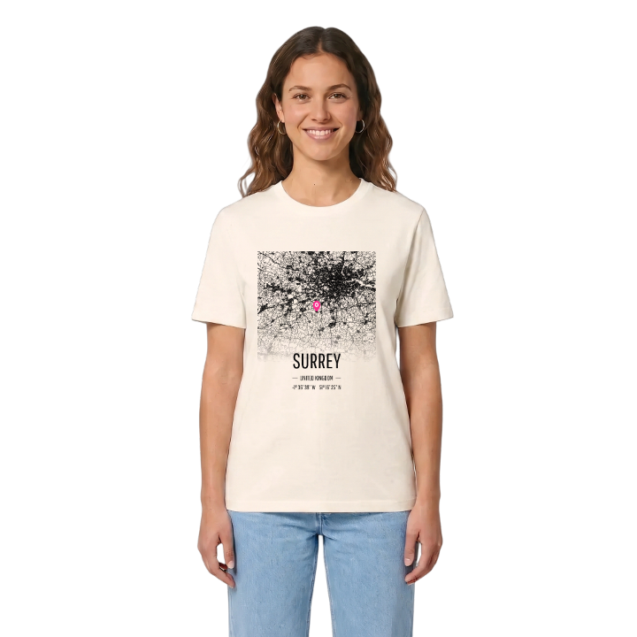 Surrey karta t-shirt – t-shirt från PinShirt
