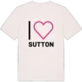 Jag älskar Sutton t-shirt stort tryck