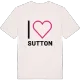 Jag älskar Sutton t-shirt stort tryck