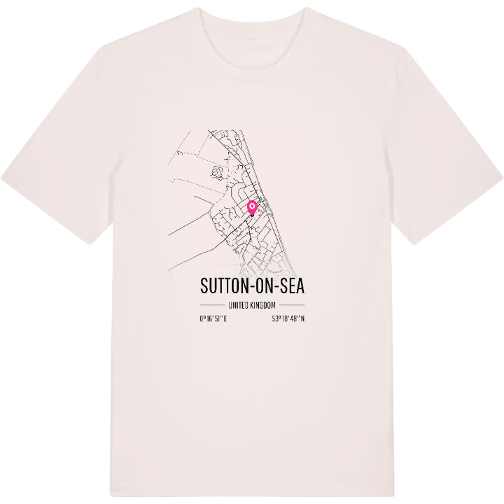 Sutton-on-Sea karta t-shirt – t-shirt från PinShirt