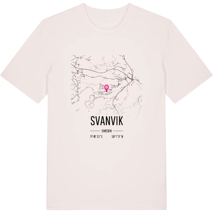 Svanvik karta t-shirt – t-shirt från PinShirt