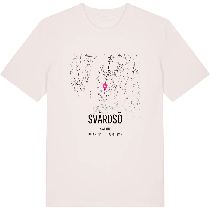 Svärdsö karta t-shirt – t-shirt från PinShirt