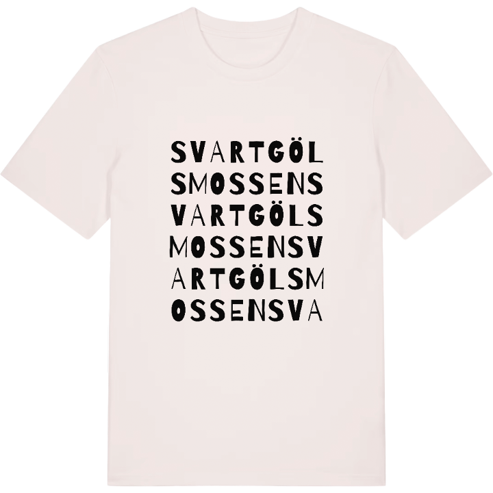 Svartgölsmossen ordlek t-shirt – t-shirt från PinShirt