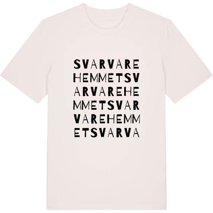 Svarvarehemmet ordlek t-shirt – t-shirt från PinShirt