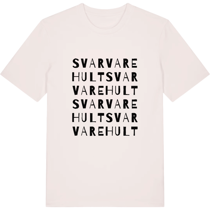 Svarvarehult ordlek t-shirt – t-shirt från PinShirt
